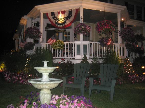 By The Sea B&B welcoming guests in the evening
