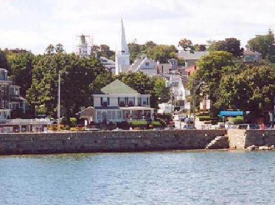 By The Sea Bed and Breakfast viewed from Plymouth Harbor